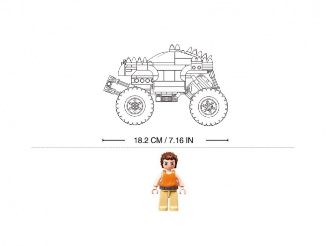 Sluban Power Bricks Natahovací Stříbrný ohnivák Off-road Monster