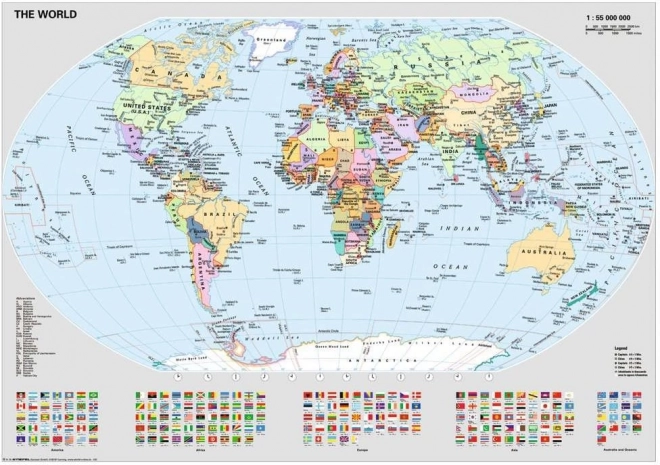 Politická mapa světa Ravensburger puzzle 1000 dílků