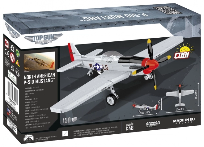 Kostky TOP GUN P-51D Mustang 150 kostek