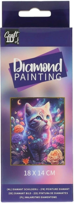 Diamantové malování Kotě 14x18 cm