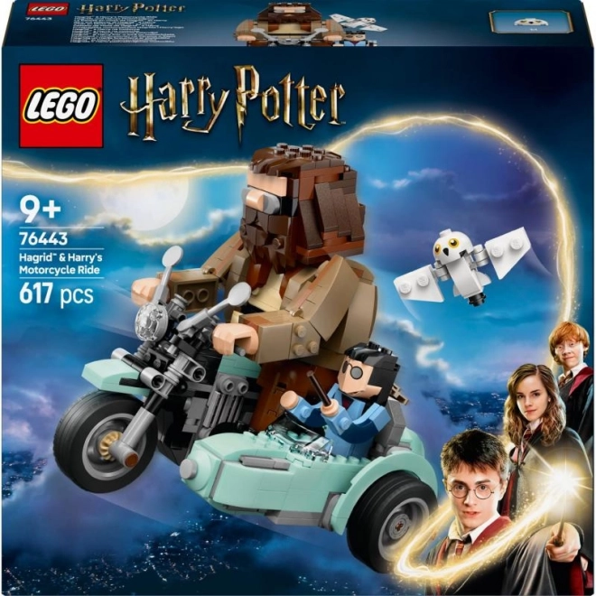 Jízda na motorce s Hagridem a Harrym