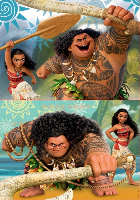 Disney puzzle Odvážná Vaiana 2 x 48 dílků