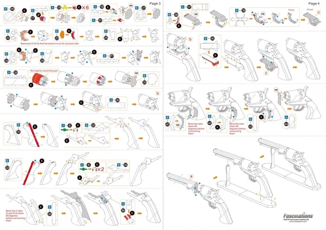 METAL EARTH 3D puzzle Wild West: Revolver
