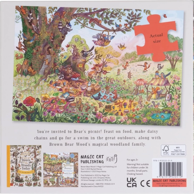Galison Puzzle Medvědí piknikové puzzle 100 dílků