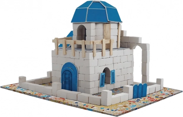 Autentická architektura Santorini z opravdových cihel