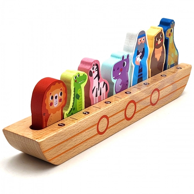 Tooky Toy dřevěná logická hra s Noemem a zvířaty