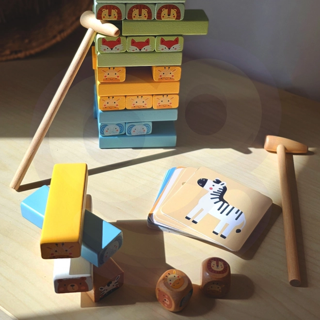 TOOKY TOY houpající se věž se zvířaty