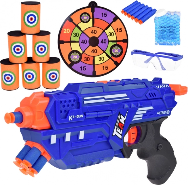 Hračka pistole SPACE GUN s pěnovými a gelovými náboji