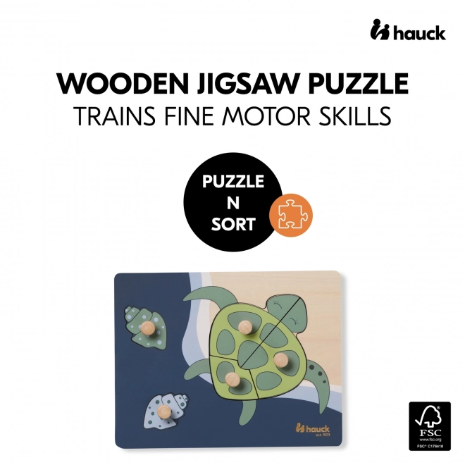 Dřevěné puzzle - Želva