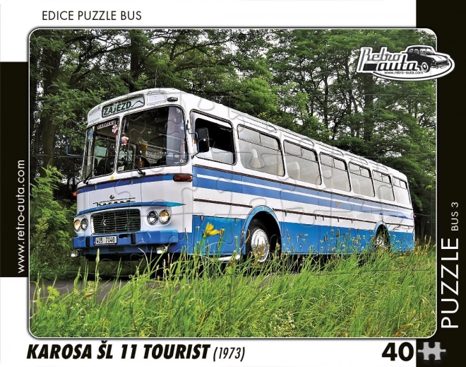 Retro puzzle autobus Karosa ŠL 11 Tourist 1973, 40 dílků