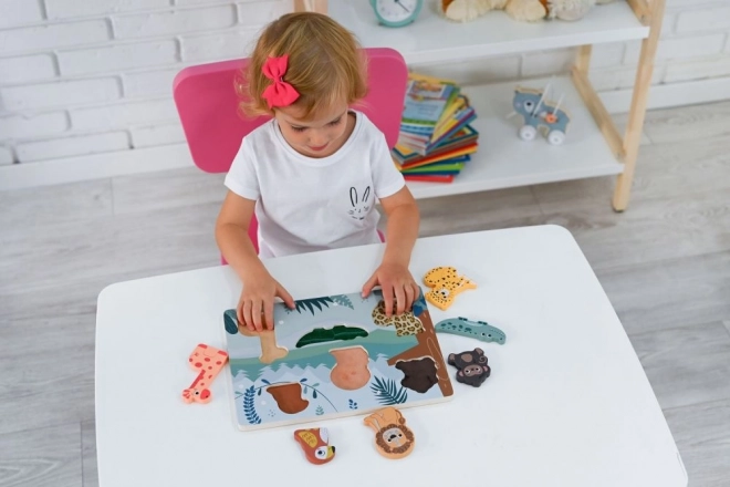 3D hmatové puzzle Safari zvířata