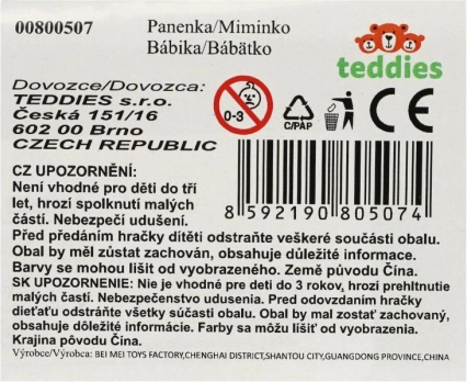 Panenka s pohyblivýma očima 30 cm