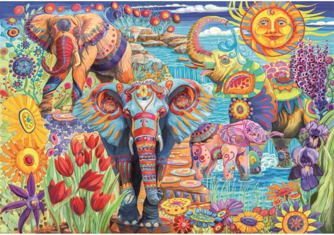 Puzzle Karnevaloví sloni 500 dílků CLEMENTONI