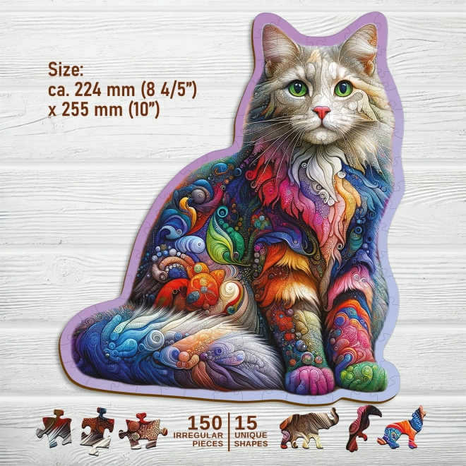 Dřevěné puzzle WOODEN CITY Jemná kočka 150 dílků