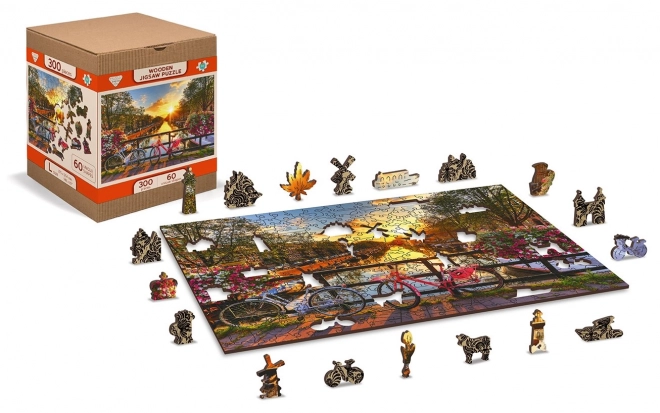 Dřevěné puzzle Kola v Amsterdamu