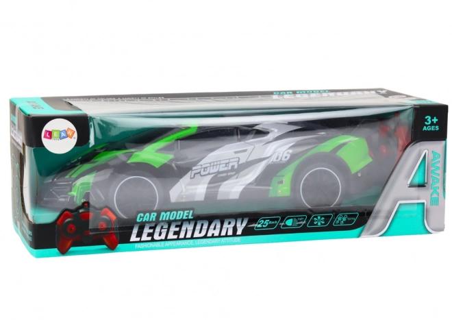 RC sportovní auto 1:10 25km/h Světla zelená