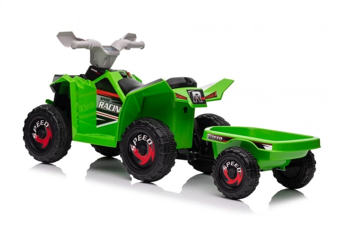 Zelená bateriová čtyřkolka XMX630T s přívěsem