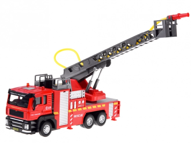 Hasičské auto s žebříkem stříkajícím vodu ZA4641