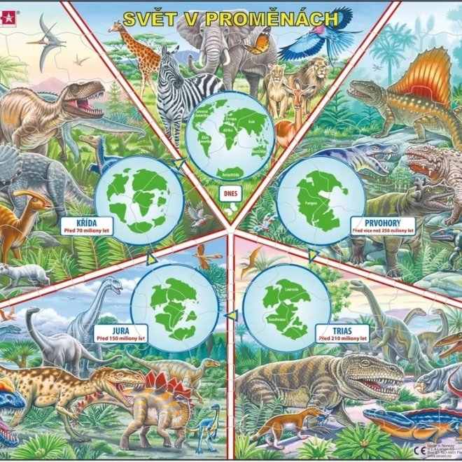 Puzzle Svět v proměnách 100 dílků od Larsen