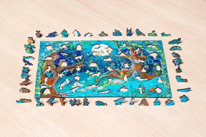 Dřevěné puzzle kouzelný les 500 dílků