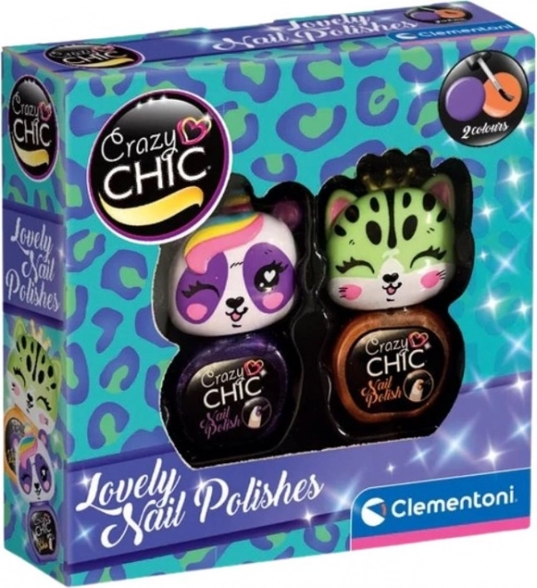 CLEMENTONI Crazy Chic Beauty: Sada laků na nehty – fialovo-oranžový