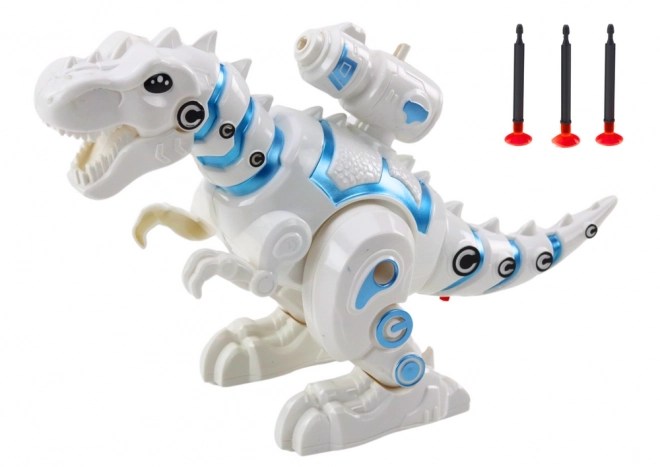 Robot dinosaurus s vystřelovačem šípů Světla Zvuky Bílá