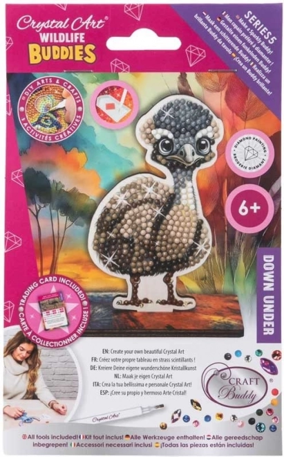 Diamantové malování Emu - Crystal Art