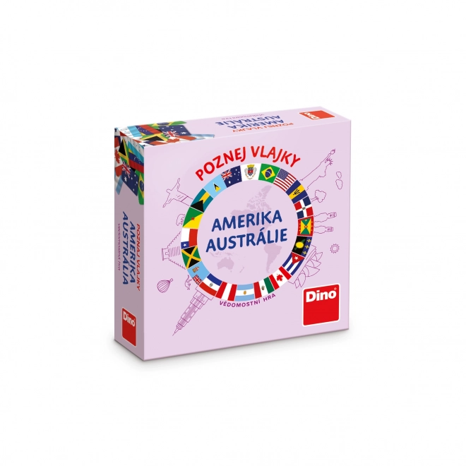 Dino Cestovní hra Poznej vlajky - Amerika a Austrálie