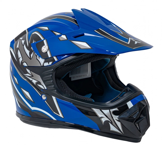 Motocyklová helma Enduro modrá