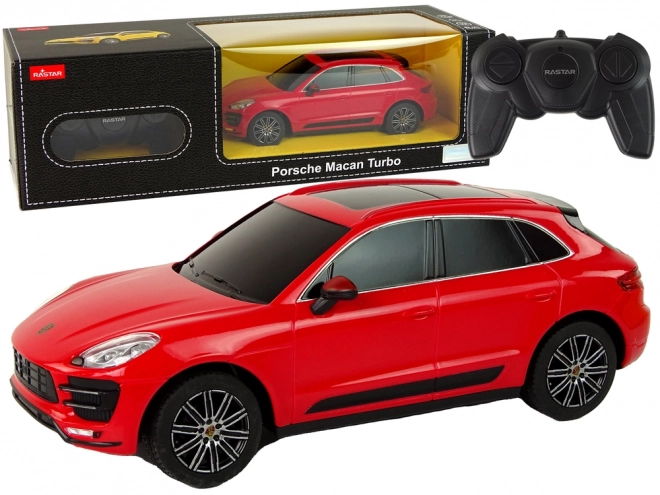 Auto R/C Porsche Macan Turbo 1:24 Rastar – Červené