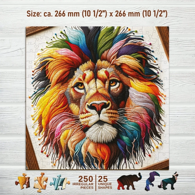 Dřevěné puzzle Jemný Lví král 250 dílků