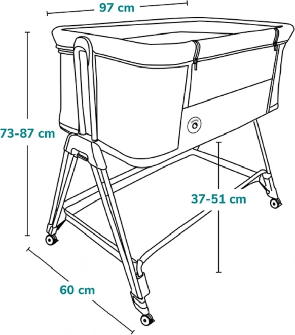 LIONELO Postýlka Luna 2v1 – Beige Sand
