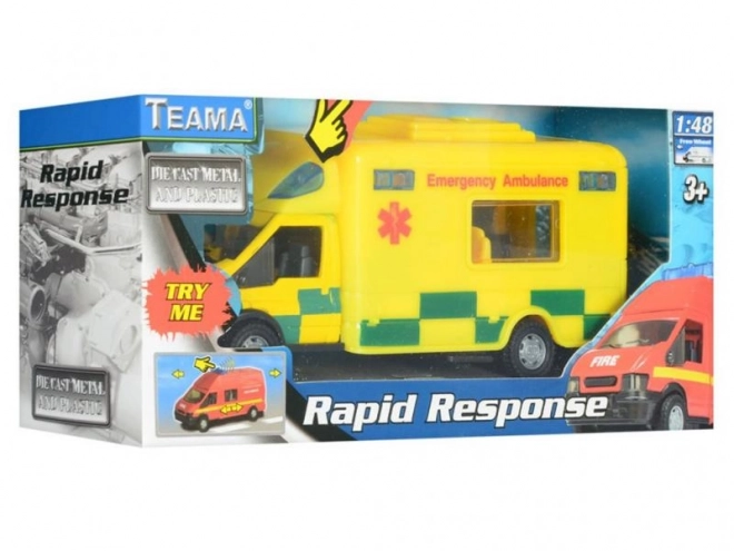 Kovové auto Rapid 1:48 se zvukem