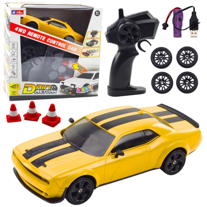 Závodní auto na dálkové ovládání 4WD žluté