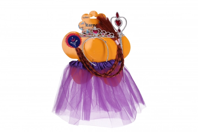Set karneval princezna fialová