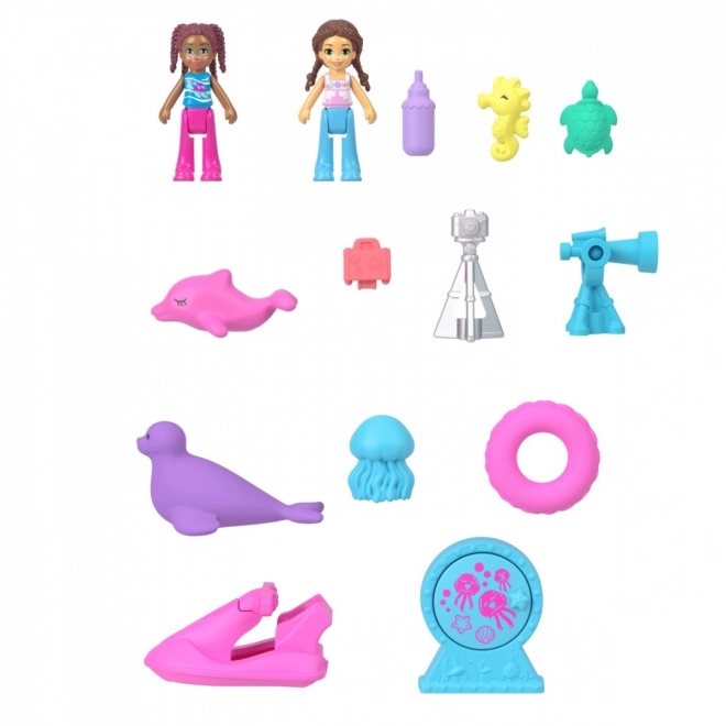 Polly Pocket Akvárium Delfín Kompaktní sada figurek