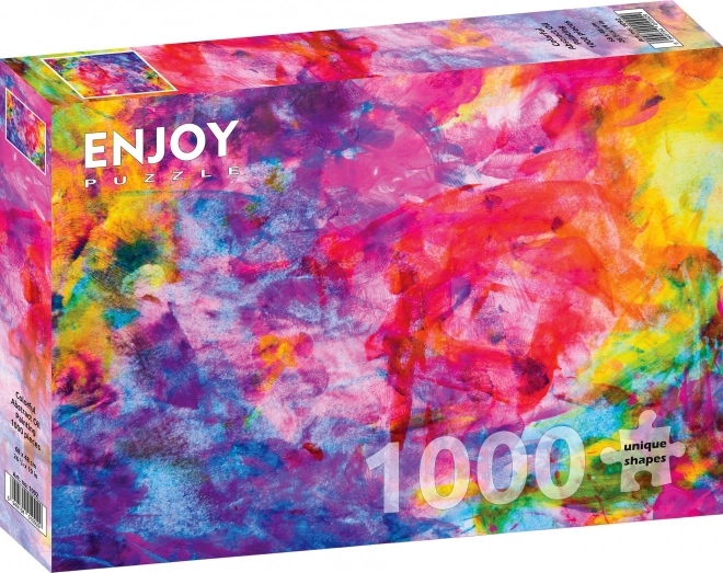 Barevná abstraktní olejomalba Puzzle 1000 dílků