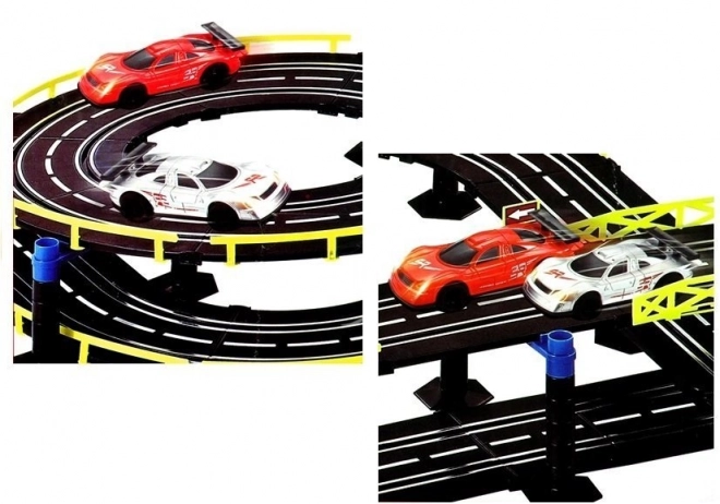 Závodní dráha Slot Cars s auty a ovladači