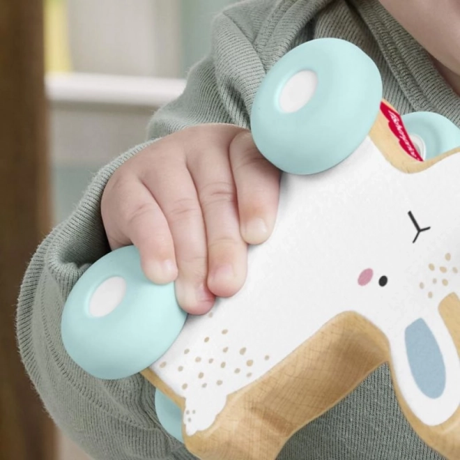 Fisher-Price Dřevěný zajíček na kolečkách