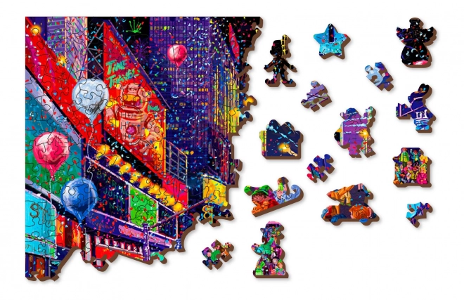 Wooden City Dřevěné puzzle Silvestr 2v1, 505 dílků EKO