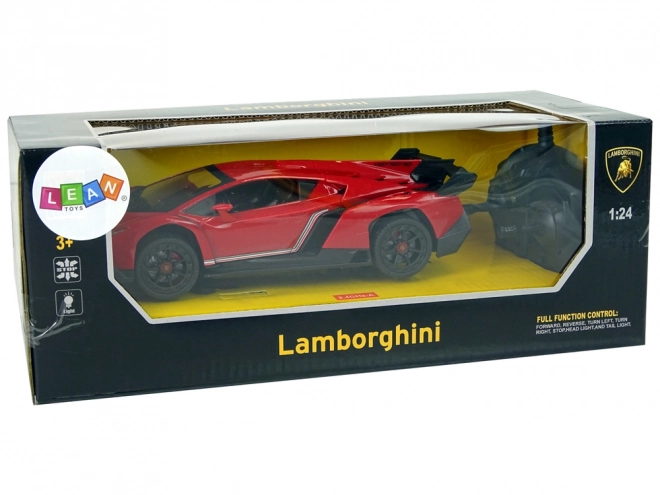 Sportovní auto R/C 1:24 Lamborghini Veneno Red 2.4 G Lights