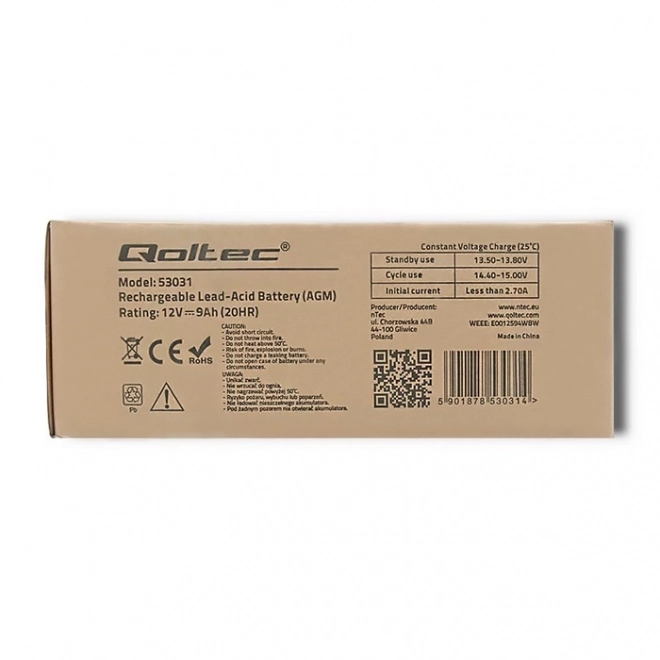 Gelová baterie | 12V | 9Ah | max.90A | AGM