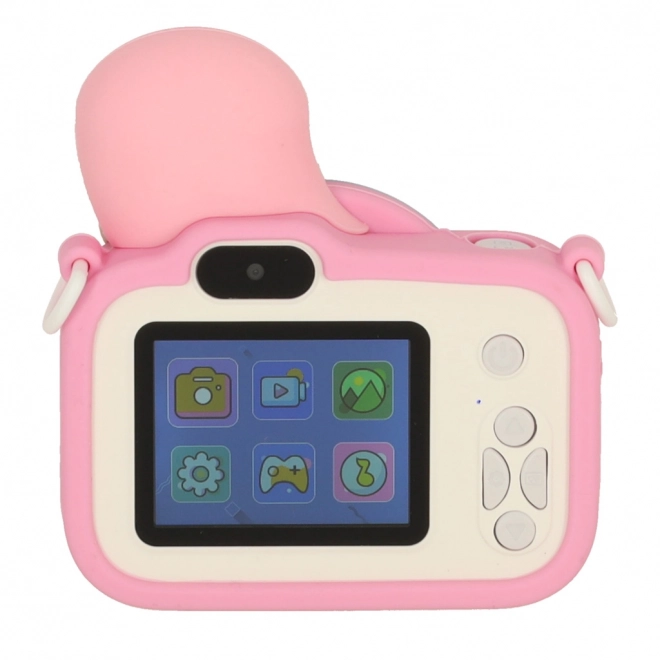Růžový digitální fotoaparát pro děti
