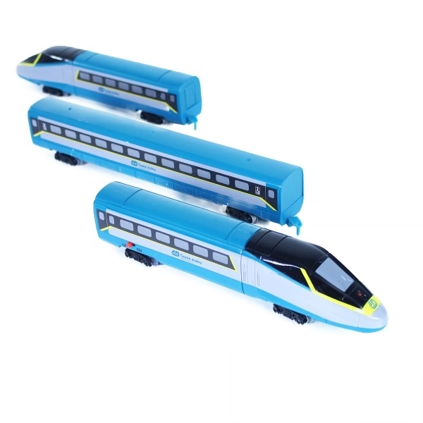 Vlaková sada SC Pendolino České dráhy s kolejemi a efekty