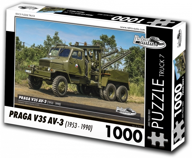 RETRO-AUTA Puzzle TRUCK č.7 Praga V3S AV-3 (1953-1990) 1000 dílků