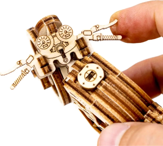 Dřevěné 3D puzzle - Motocykl Cafe Racer