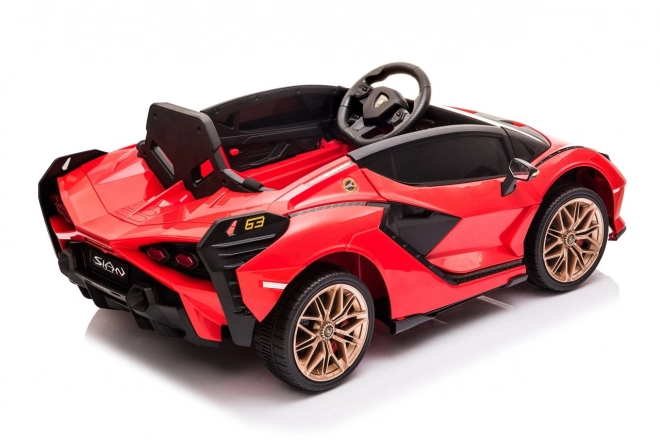 Lamborghini SIAN dětské auto na baterii s ovladačem – Červené