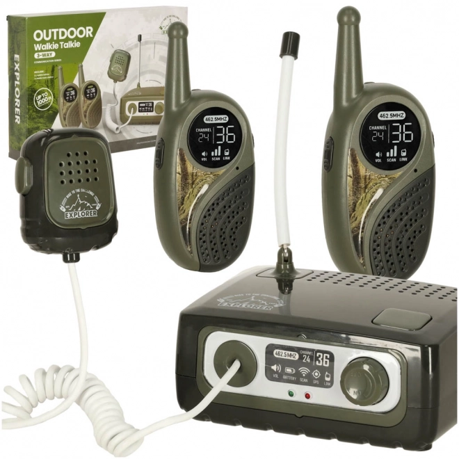 Dětská sada Walkie Talkie s centrální jednotkou Explorer