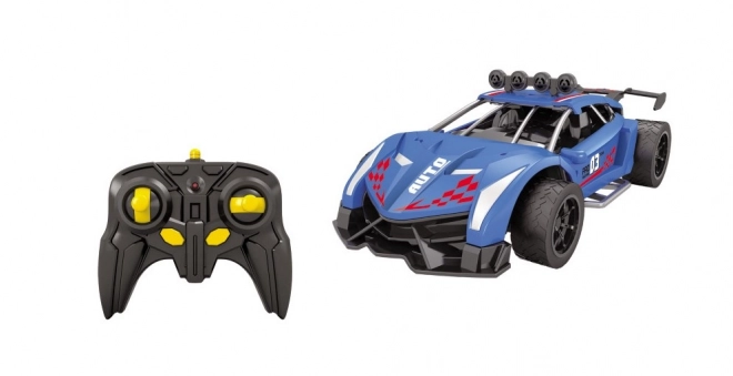 Rc auto s mlhovým efektem modré