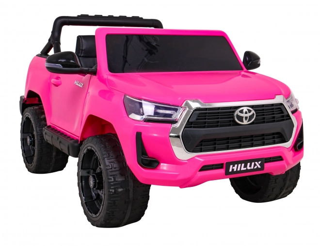 Toyota Hilux na baterie pro děti Růžová + pohon 4x4 + dálkové ovládání + 2 místa k sezení + rádio MP3 + LED